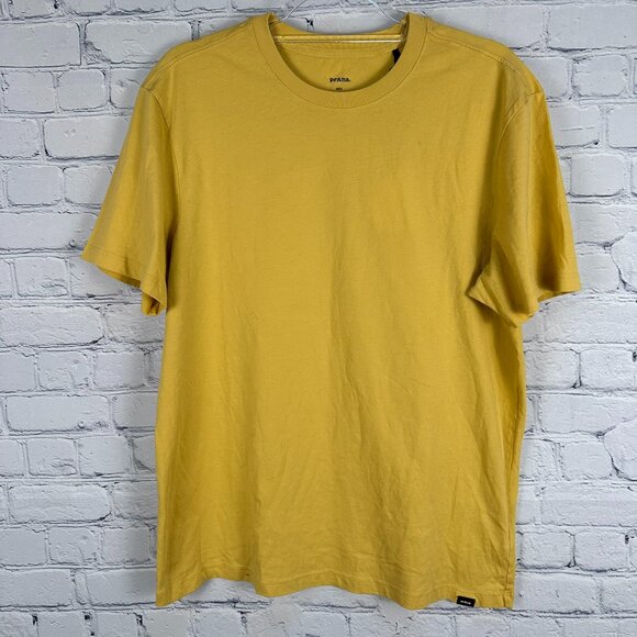 prAna Men's Everyday Organic Cotton Short Sleeve Tee Shirt, Size Medium, Pollen - Picture 3 of 13